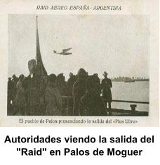Autoridades viendo la salida del "Raid" en Palos de Moguer