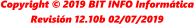 Copyright © 2019 BIT INFO Informática Revisión 12.10b 02/07/2019