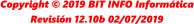 Copyright © 2019 BIT INFO Informática Revisión 12.10b 02/07/2019